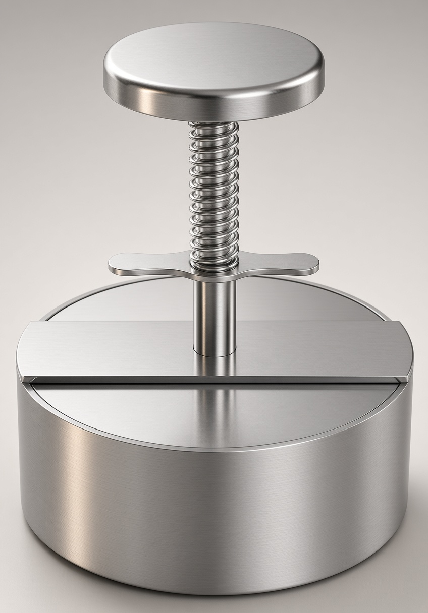Stainless steel hamburger patty press